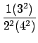 $\displaystyle {\frac{{1 (3^2)}}{{2^2(4^2)}}}$